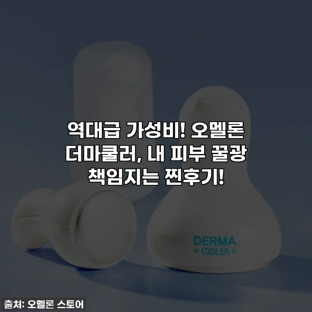 역대급 가성비! 오멜론 더마쿨러, 내 피부 꿀광 책임지는 찐후기!