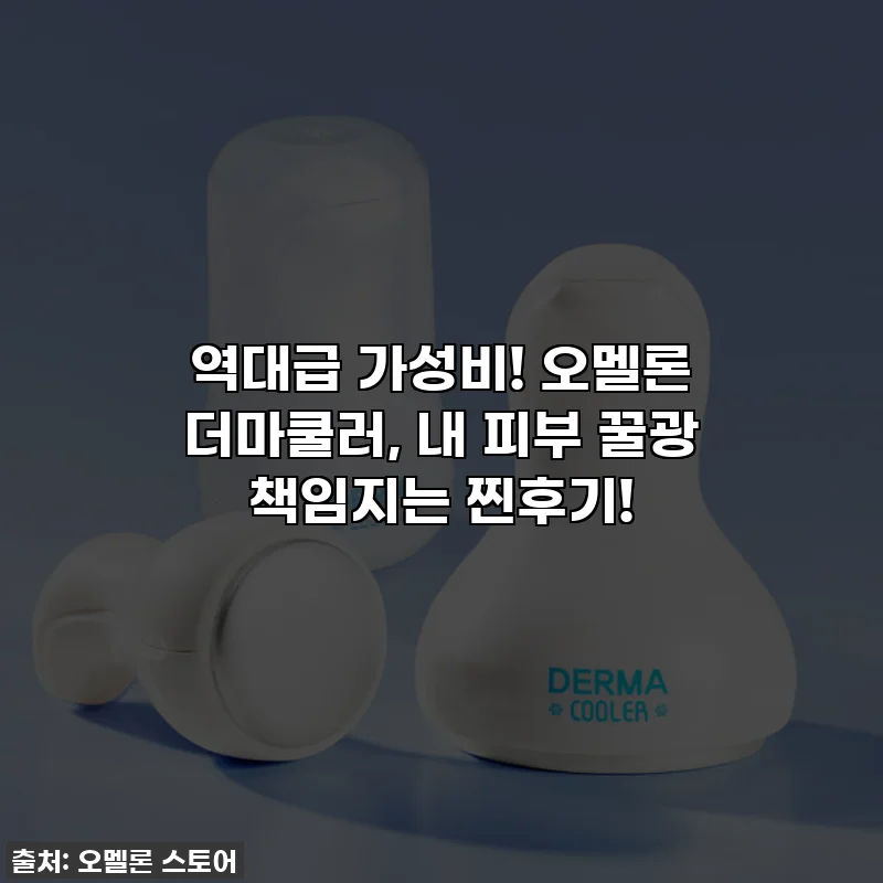 역대급 가성비! 오멜론 더마쿨러, 내 피부 꿀광 책임지는 찐후기!