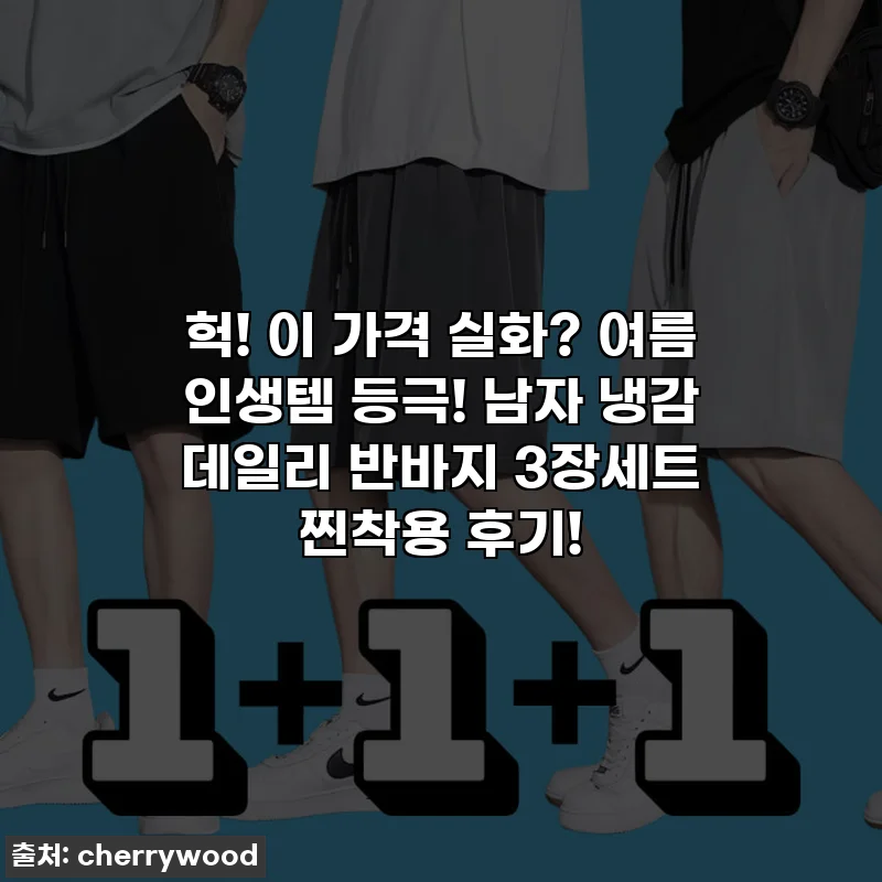 헉! 이 가격 실화? 여름 인생템 등극! 남자 냉감 데일리 반바지 3장세트 찐착용 후기!