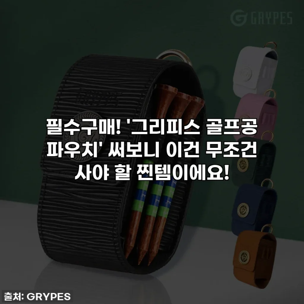 필수구매! '그리피스 골프공 파우치' 써보니 이건 무조건 사야 할 찐템이에요!