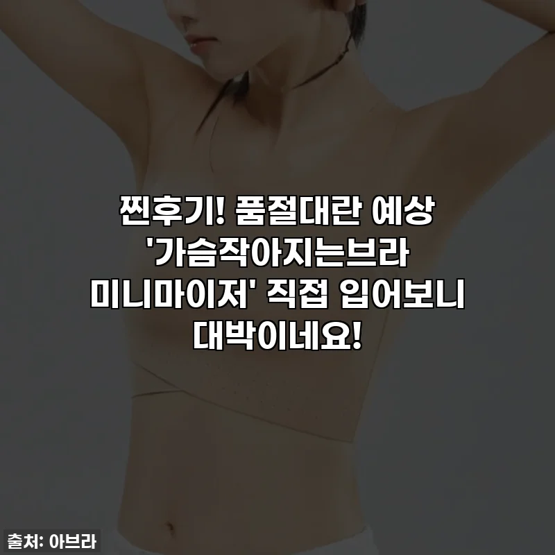 찐후기! 품절대란 예상 '가슴작아지는브라 미니마이저' 직접 입어보니 대박이네요!