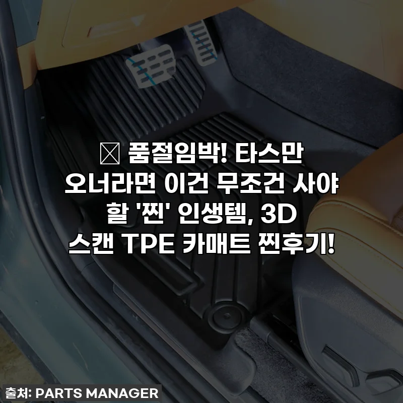 🎁 품절임박! 타스만 오너라면 이건 무조건 사야 할 '찐' 인생템, 3D 스캔 TPE 카매트 찐후기!