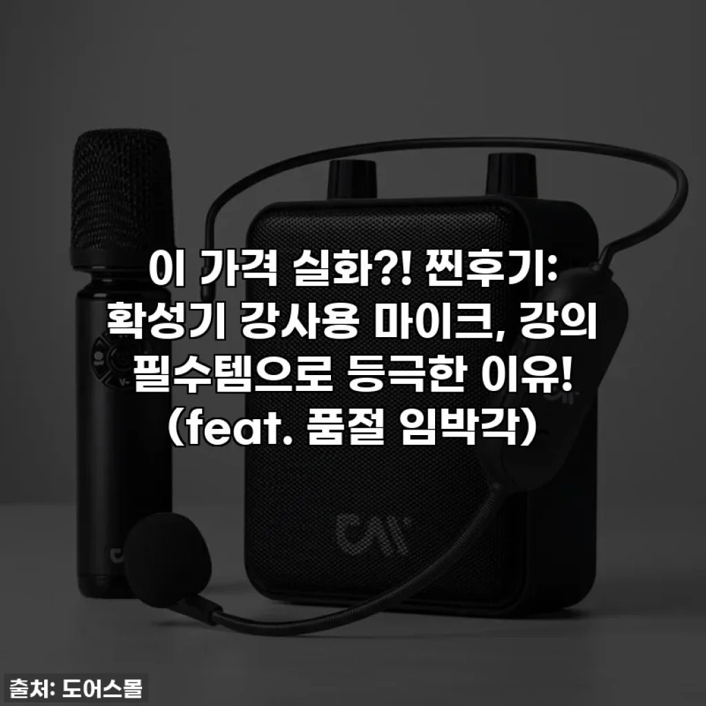 이 가격 실화?! 찐후기: 확성기 강사용 마이크, 강의 필수템으로 등극한 이유! (feat. 품절 임박각)