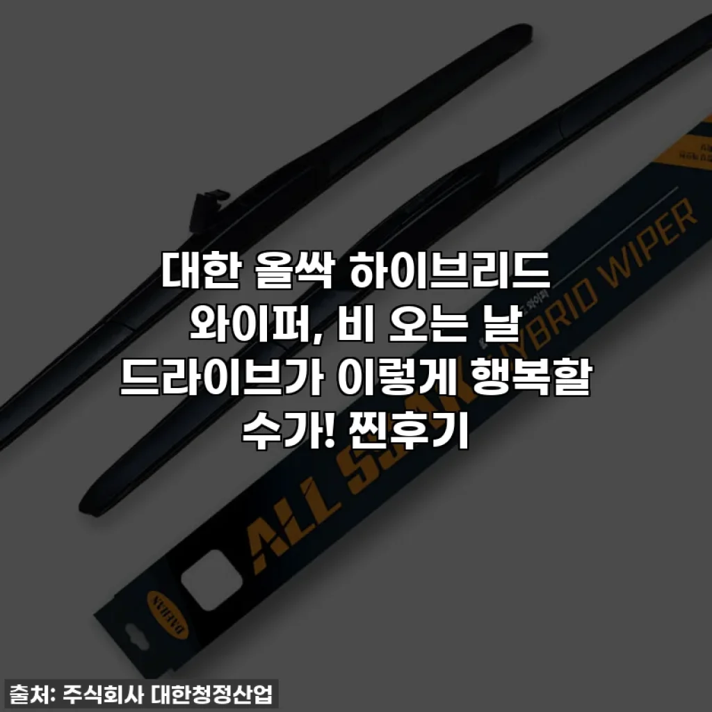 대한 올싹 하이브리드 와이퍼, 비 오는 날 드라이브가 이렇게 행복할 수가! 찐후기