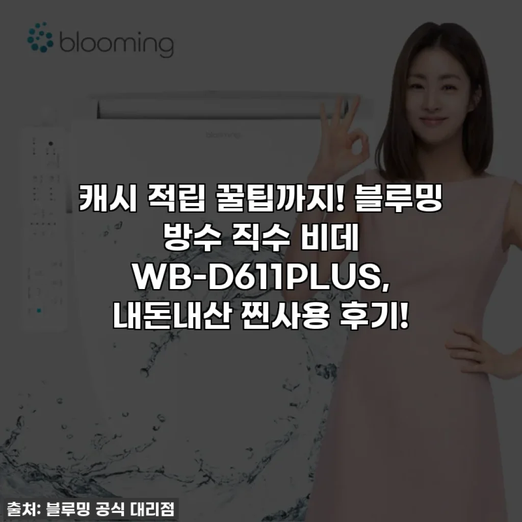 캐시 적립 꿀팁까지! 블루밍 방수 직수 비데 WB-D611PLUS, 내돈내산 찐사용 후기!