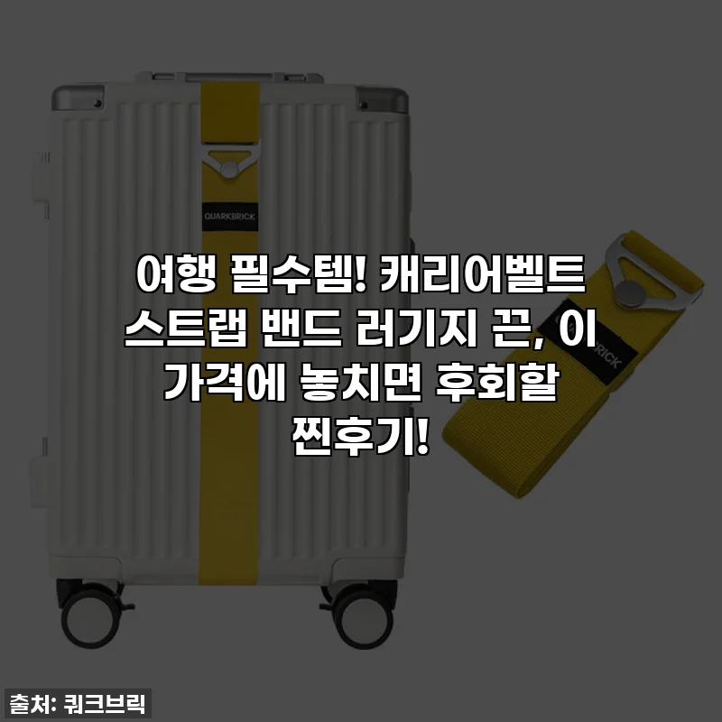 여행 필수템! 캐리어벨트 스트랩 밴드 러기지 끈, 이 가격에 놓치면 후회할 찐후기!