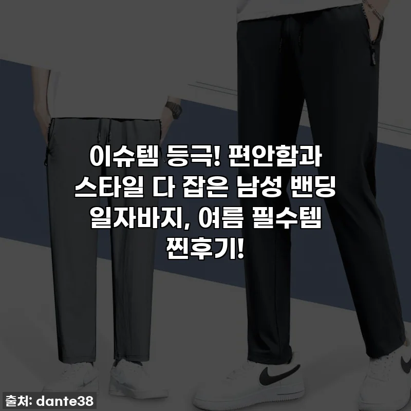이슈템 등극! 편안함과 스타일 다 잡은 남성 밴딩 일자바지, 여름 필수템 찐후기!