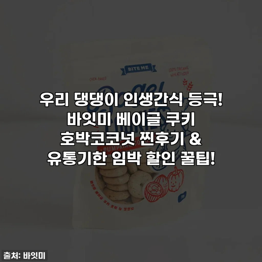 우리 댕댕이 인생간식 등극! 바잇미 베이글 쿠키 호박코코넛 찐후기 & 유통기한 임박 할인 꿀팁!