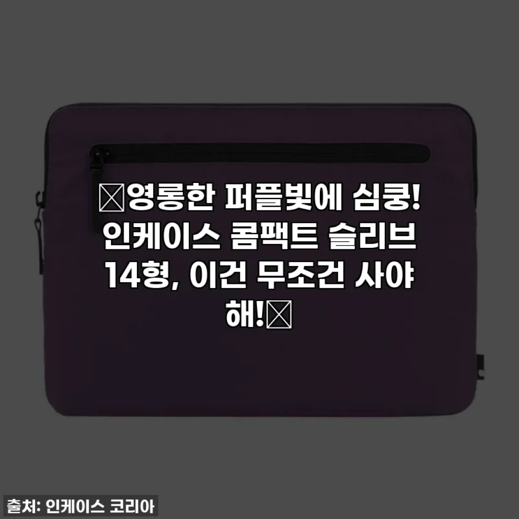💜영롱한 퍼플빛에 심쿵! 인케이스 콤팩트 슬리브 14형, 이건 무조건 사야 해!💜