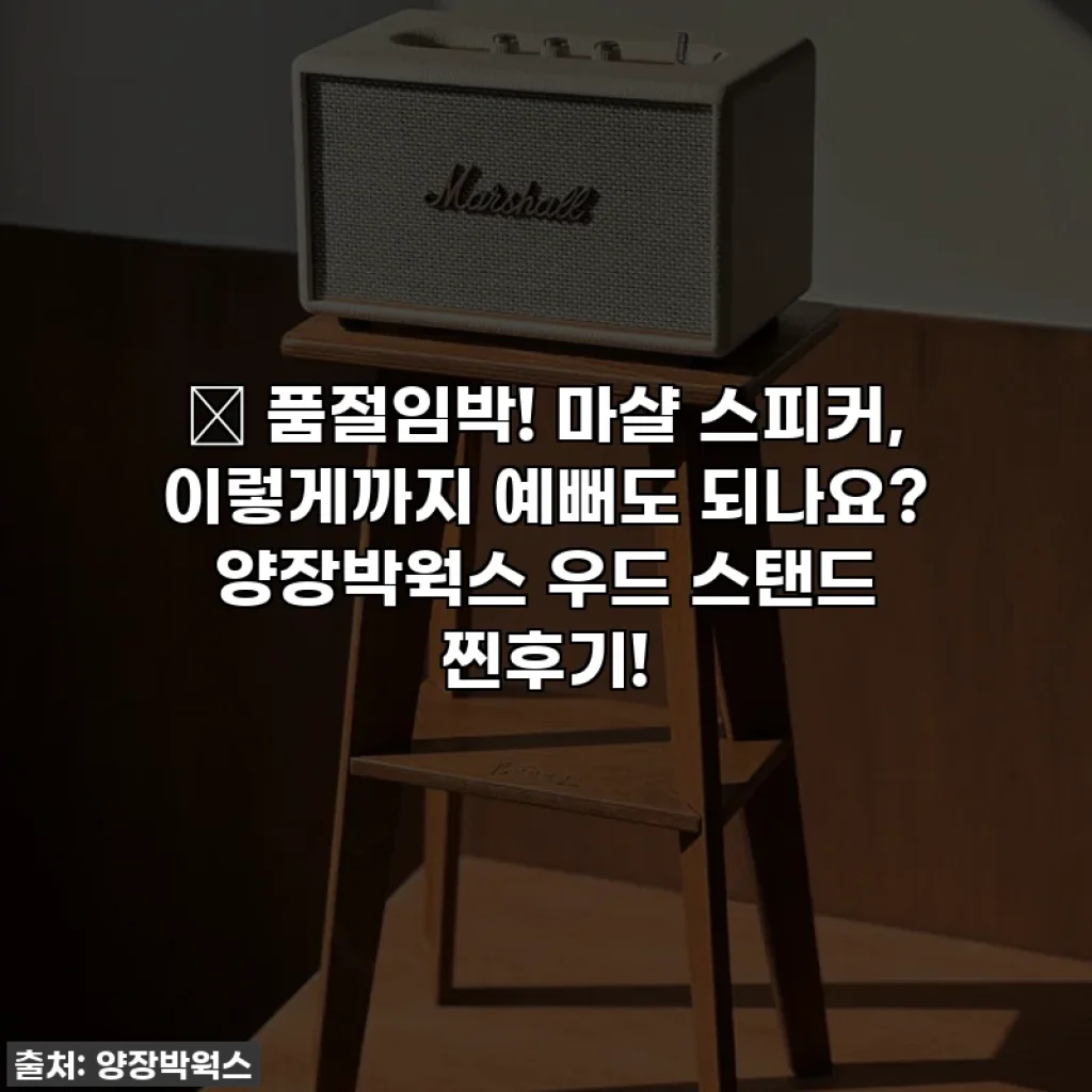✨ 품절임박! 마샬 스피커, 이렇게까지 예뻐도 되나요? 양장박웍스 우드 스탠드 찐후기!