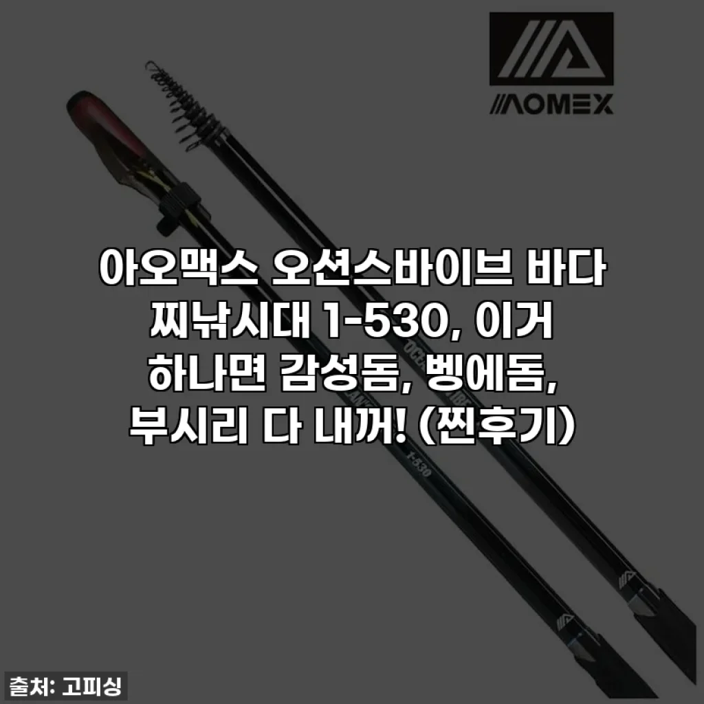 아오맥스 오션스바이브 바다 찌낚시대 1-530, 이거 하나면 감성돔, 벵에돔, 부시리 다 내꺼! (찐후기)
