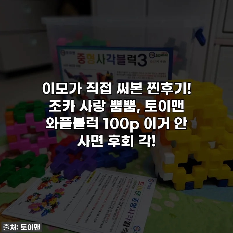 이모가 직접 써본 찐후기! 조카 사랑 뿜뿜, 토이맨 와플블럭 100p 이거 안 사면 후회 각!