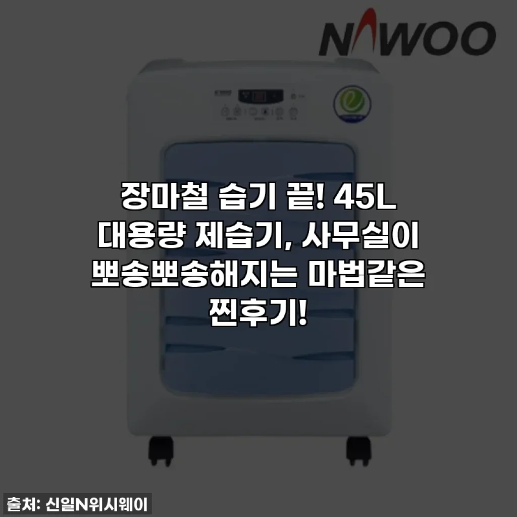 장마철 습기 끝! 45L 대용량 제습기, 사무실이 뽀송뽀송해지는 마법같은 찐후기!