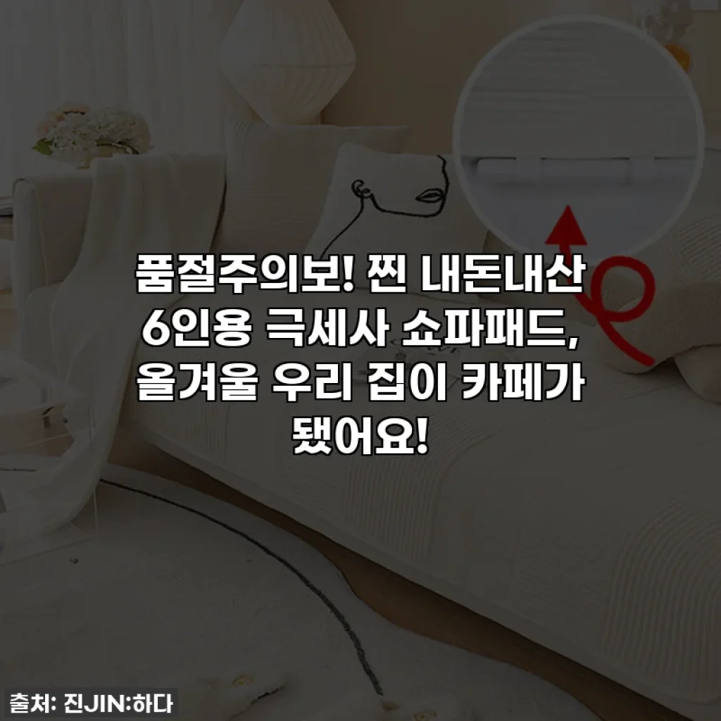 품절주의보! 찐 내돈내산 6인용 극세사 쇼파패드, 올겨울 우리 집이 카페가 됐어요!