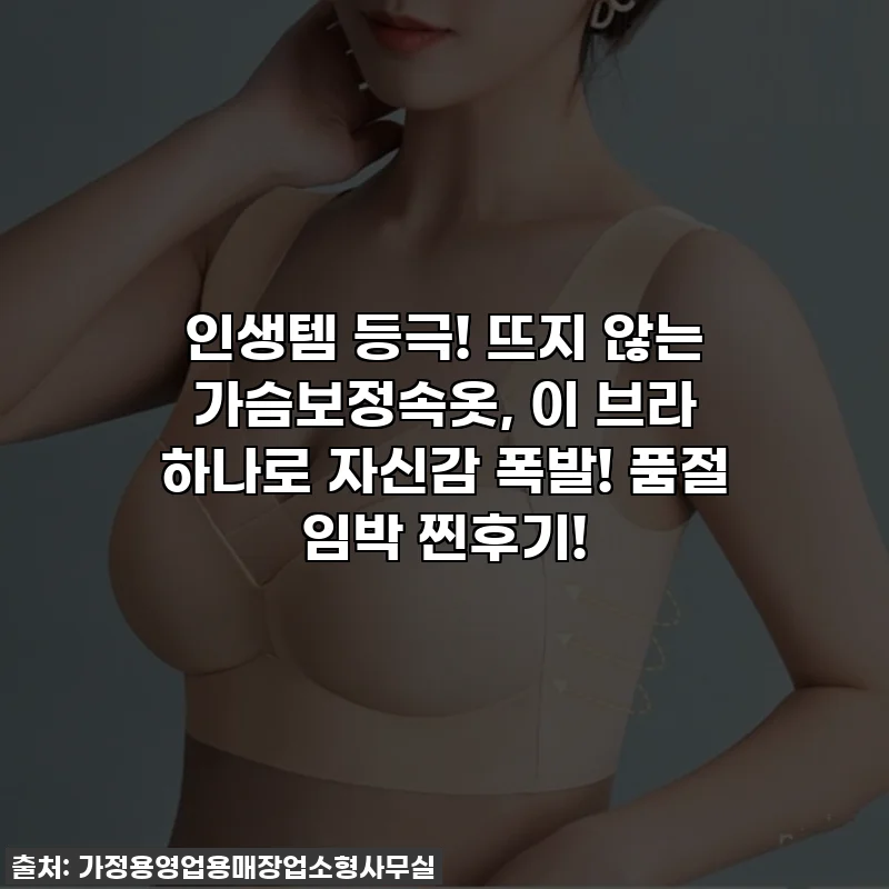 인생템 등극! 뜨지 않는 가슴보정속옷, 이 브라 하나로 자신감 폭발! 품절 임박 찐후기!