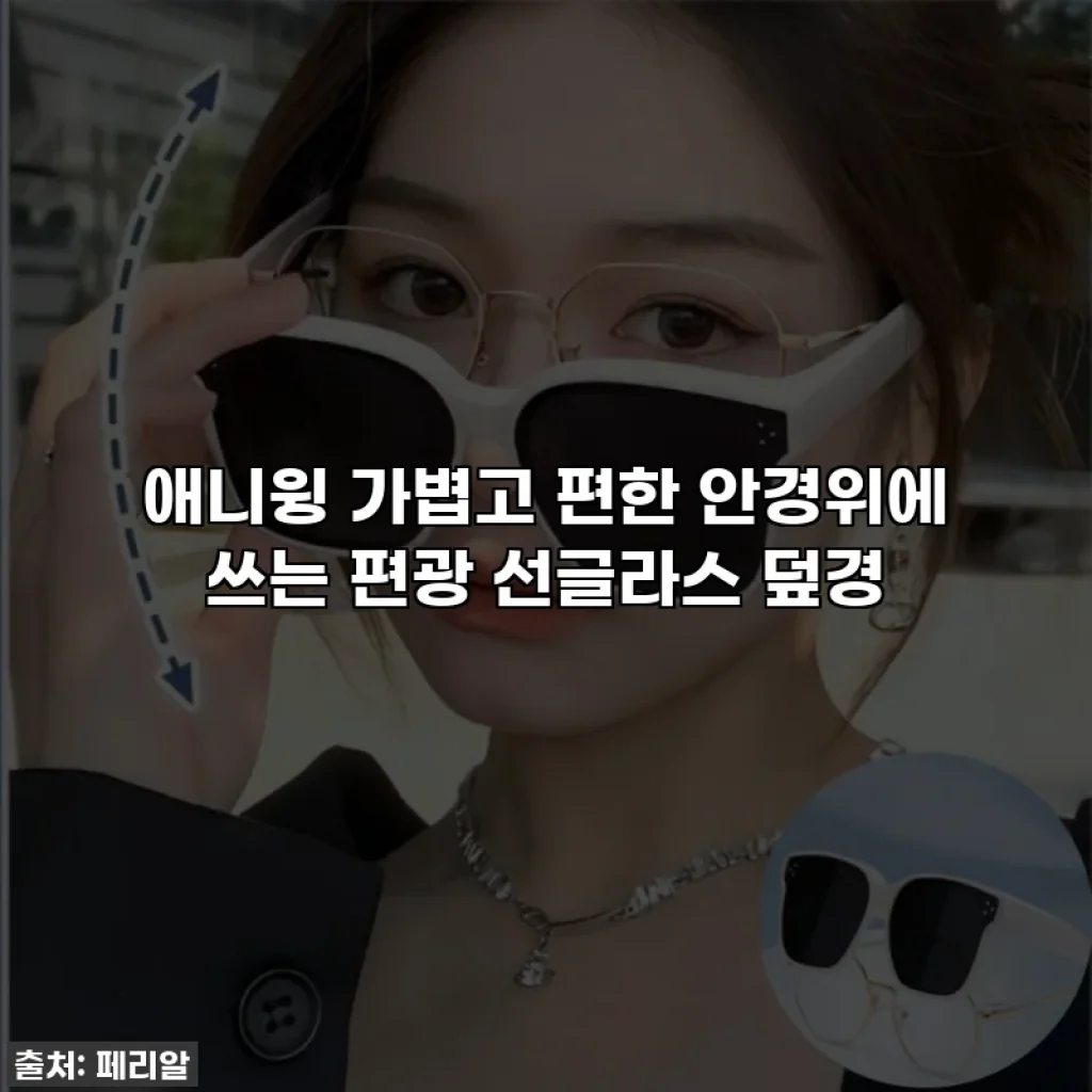 애니윙 가볍고 편한 안경위에 쓰는 편광 선글라스 덮경