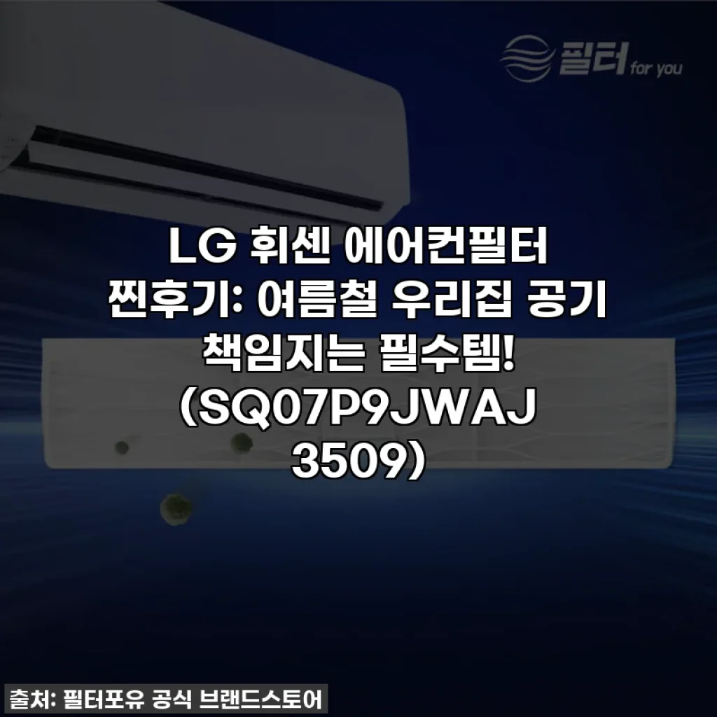 LG 휘센 에어컨필터 찐후기: 여름철 우리집 공기 책임지는 필수템! (SQ07P9JWAJ 3509)