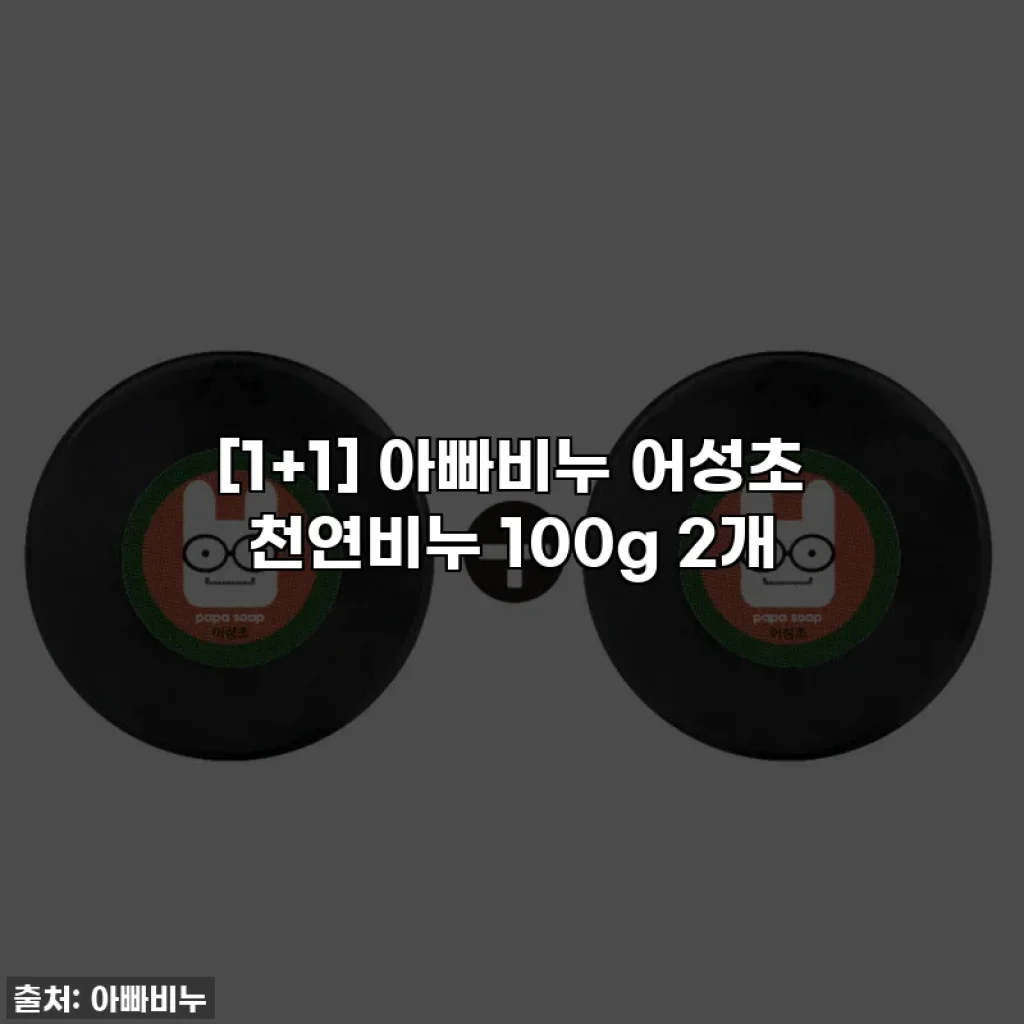 [1+1] 아빠비누 어성초 천연비누 100g 2개