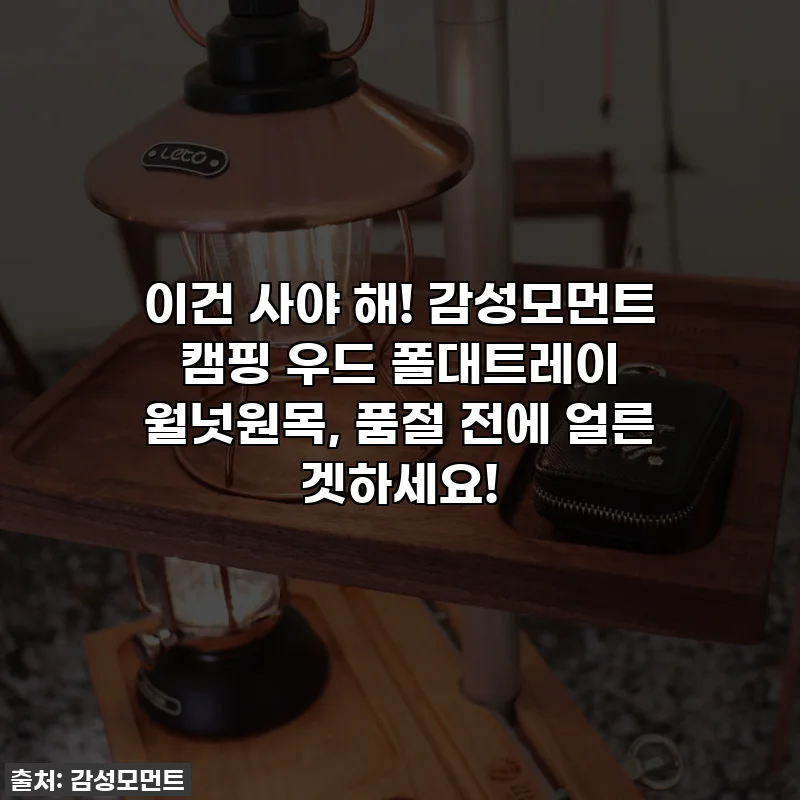 이건 사야 해! 감성모먼트 캠핑 우드 폴대트레이 월넛원목, 품절 전에 얼른 겟하세요!