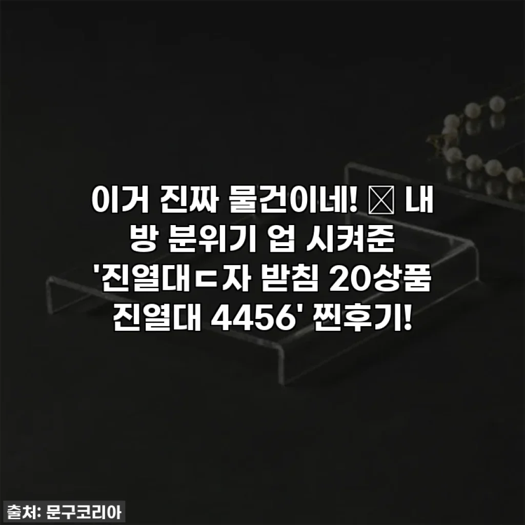 이거 진짜 물건이네! 💖 내 방 분위기 업 시켜준 '진열대ㄷ자 받침 20상품 진열대 4456' 찐후기!