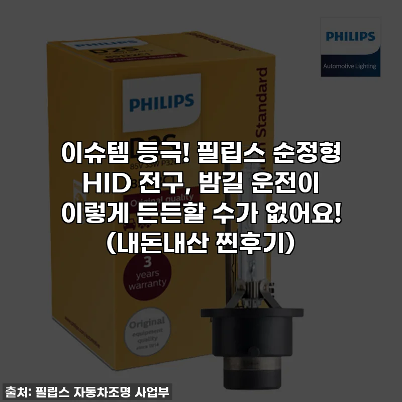 이슈템 등극! 필립스 순정형 HID 전구, 밤길 운전이 이렇게 든든할 수가 없어요! (내돈내산 찐후기)