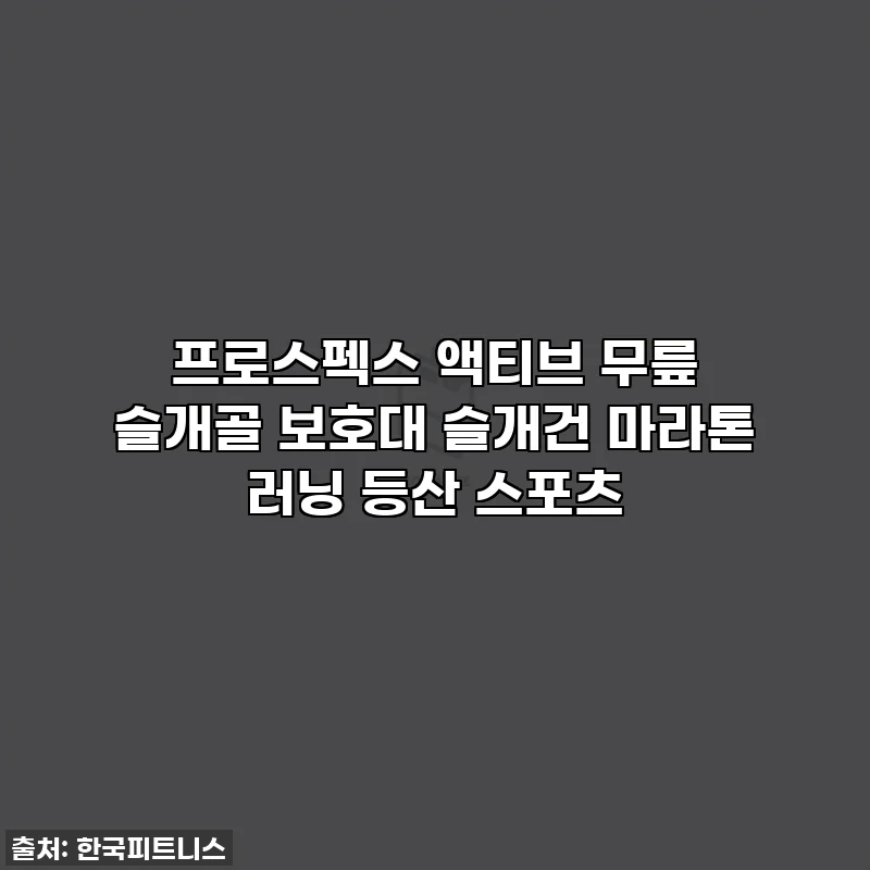프로스펙스 액티브 무릎 슬개골 보호대 슬개건 마라톤 러닝 등산 스포츠