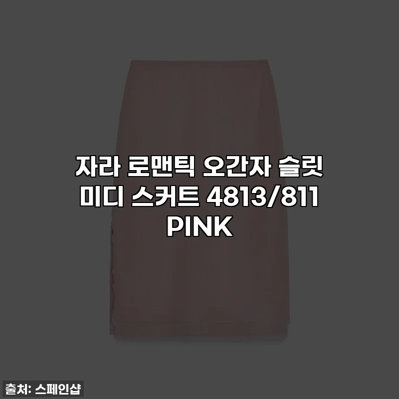 자라 로맨틱 오간자 슬릿 미디 스커트 4813/811 PINK