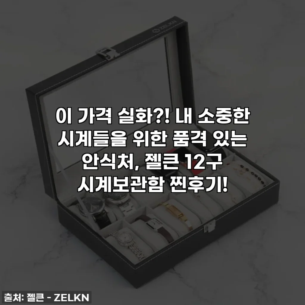 이 가격 실화?! 내 소중한 시계들을 위한 품격 있는 안식처, 젤큰 12구 시계보관함 찐후기!