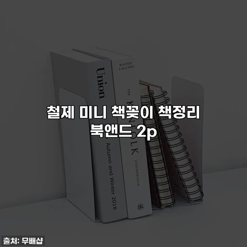 철제 미니 책꽂이 책정리 북앤드 2p