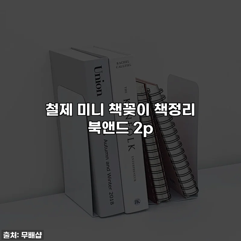 철제 미니 책꽂이 책정리 북앤드 2p