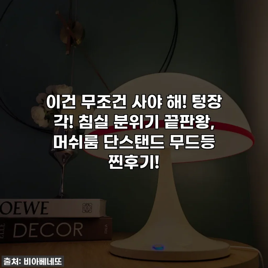 이건 무조건 사야 해! 텅장 각! 침실 분위기 끝판왕, 머쉬룸 단스탠드 무드등 찐후기!