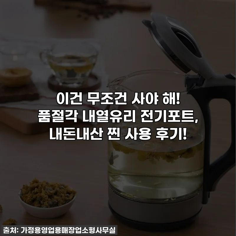 이건 무조건 사야 해! 품절각 내열유리 전기포트, 내돈내산 찐 사용 후기!