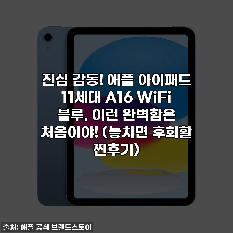 진심 감동! 애플 아이패드 11세대 A16 WiFi 블루, 이런 완벽함은 처음이야! (놓치면 후회할 찐후기)