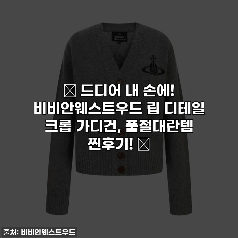🔥 드디어 내 손에! 비비안웨스트우드 립 디테일 크롭 가디건, 품절대란템 찐후기! 🔥