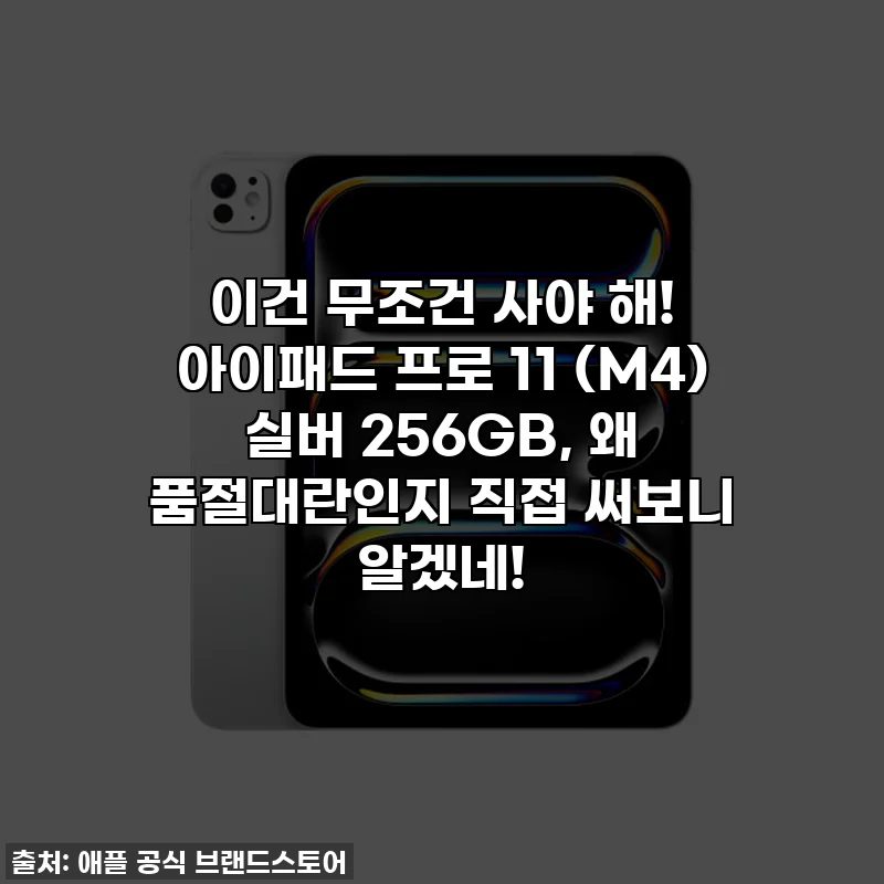 이건 무조건 사야 해! 아이패드 프로 11 (M4) 실버 256GB, 왜 품절대란인지 직접 써보니 알겠네!