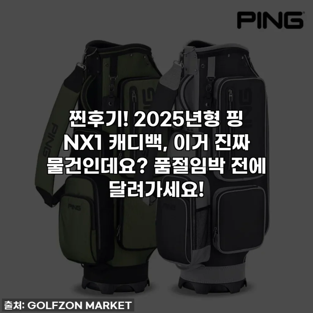 찐후기! 2025년형 핑 NX1 캐디백, 이거 진짜 물건인데요? 품절임박 전에 달려가세요!