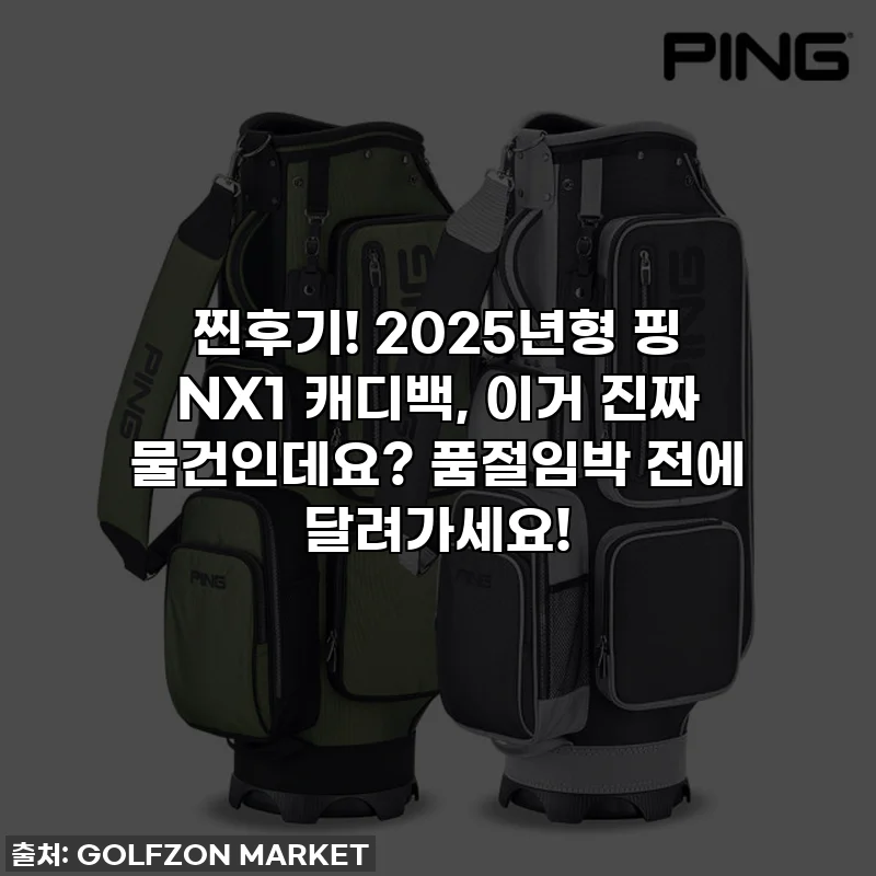 찐후기! 2025년형 핑 NX1 캐디백, 이거 진짜 물건인데요? 품절임박 전에 달려가세요!
