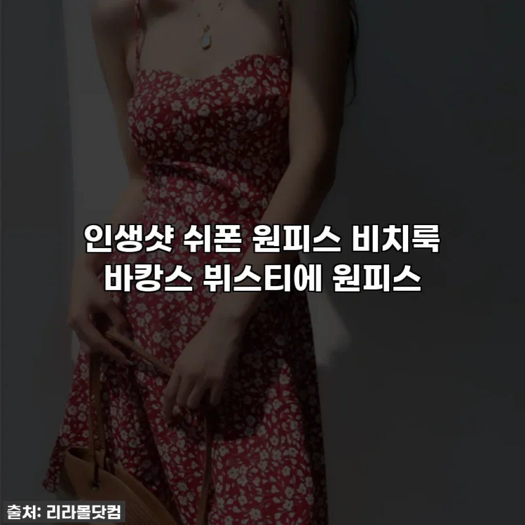 인생샷 쉬폰 원피스 비치룩 바캉스 뷔스티에 원피스