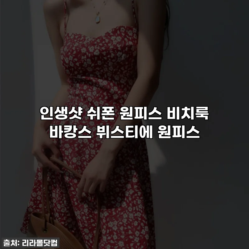 인생샷 쉬폰 원피스 비치룩 바캉스 뷔스티에 원피스
