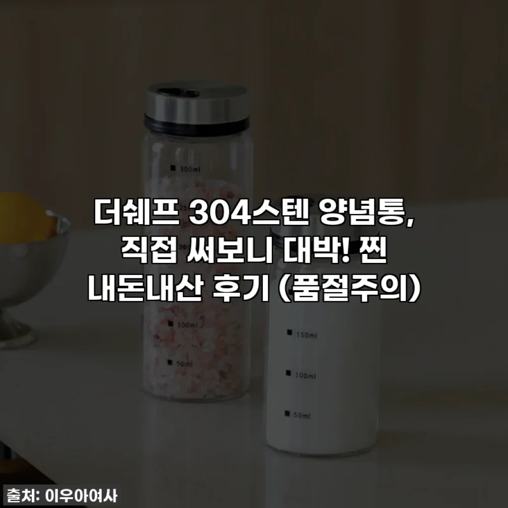더쉐프 304스텐 양념통, 직접 써보니 대박! 찐 내돈내산 후기 (품절주의)
