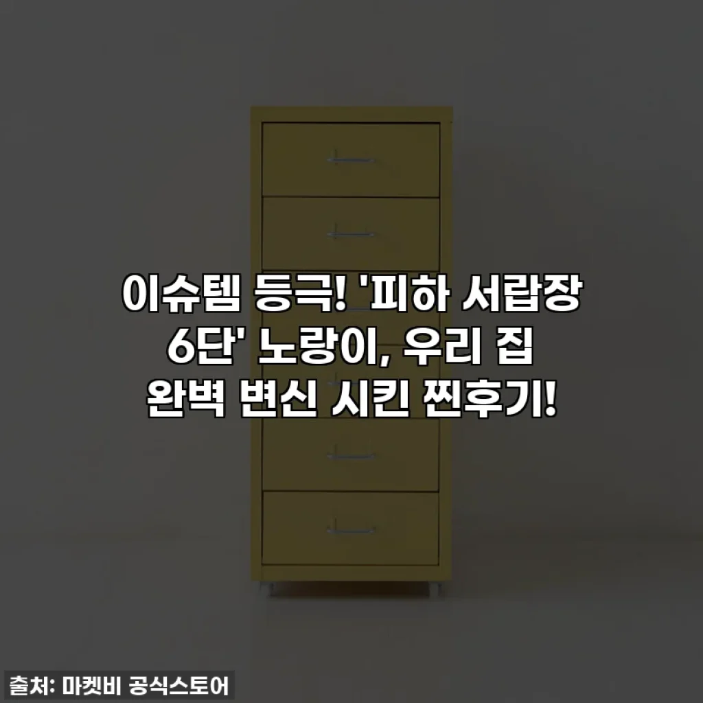 이슈템 등극! '피하 서랍장 6단' 노랑이, 우리 집 완벽 변신 시킨 찐후기! ✨