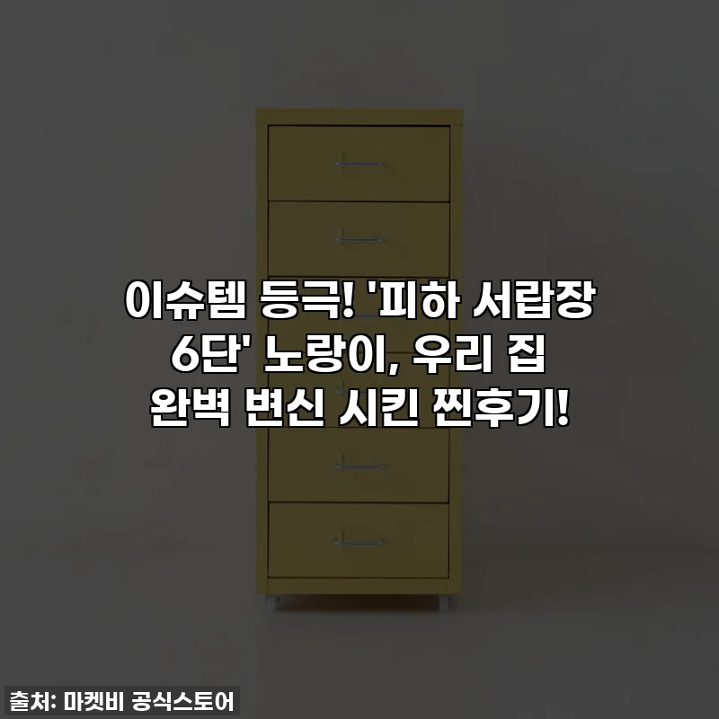 이슈템 등극! '피하 서랍장 6단' 노랑이, 우리 집 완벽 변신 시킨 찐후기! ✨