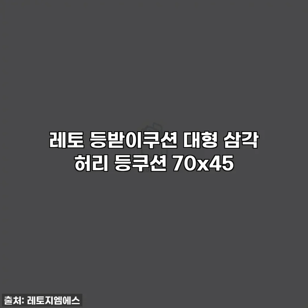 레토 등받이쿠션 대형 삼각 허리 등쿠션 70x45