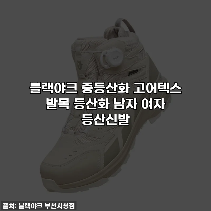 블랙야크 중등산화 고어텍스 발목 등산화 남자 여자 등산신발