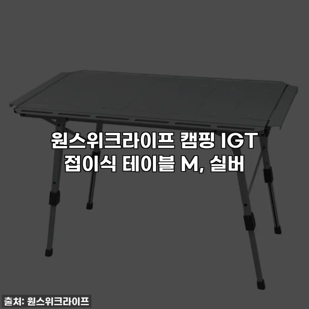 원스위크라이프 캠핑 IGT 접이식 테이블 M, 실버