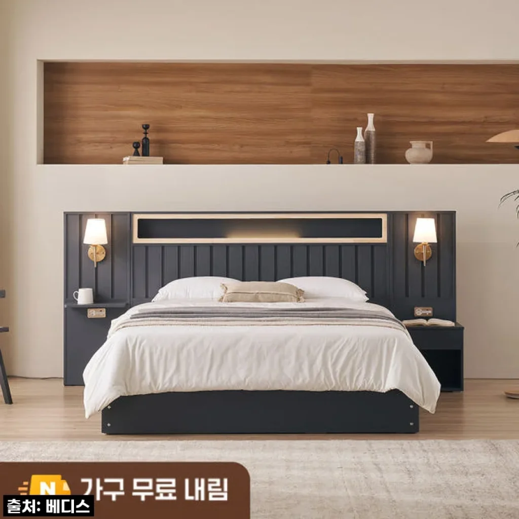 찐후기: 호텔 감성 그대로! 베디스 모나코 편백나무 원목 LED 침대 프레임, 이건 무조건 사야 해!
