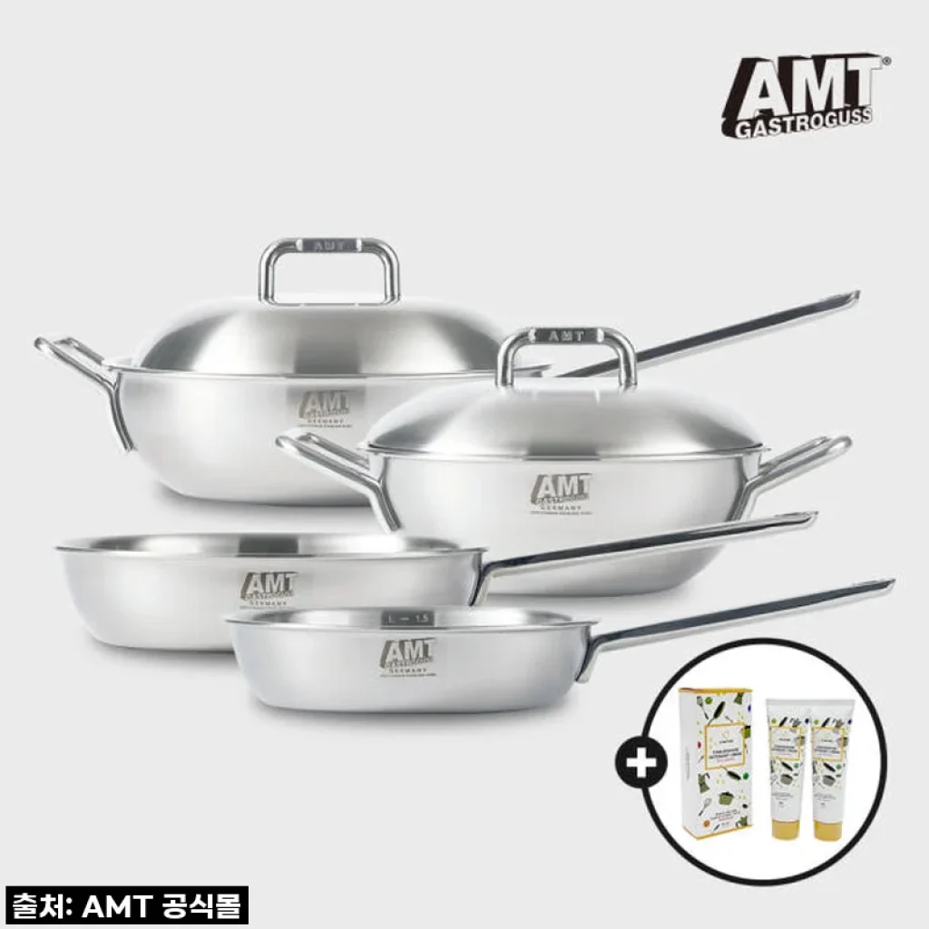 주방 품격을 확! 높여줄 AMT 316Ti 통5중 팬&웍 4종세트, 이 가격 실화인가요?!