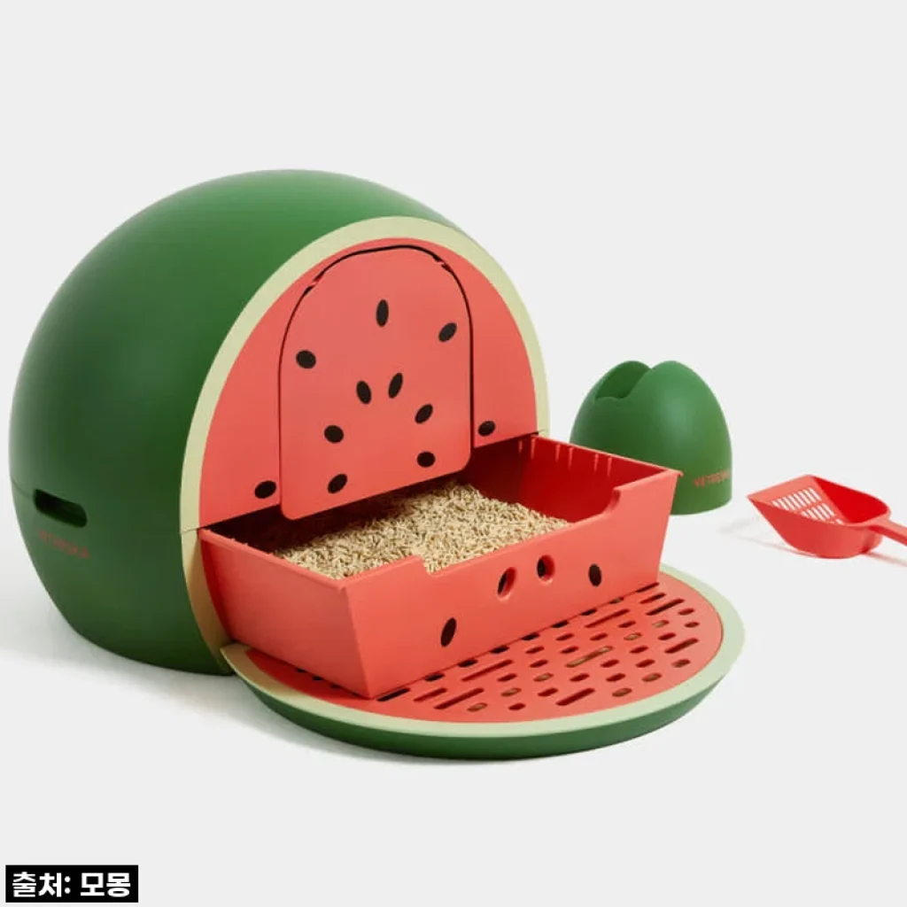 이 비주얼 실화? 우리 냥이 화장실이 이렇게 예뻐도 돼? 펫레스카 수박 화장실 찐 사용후기!