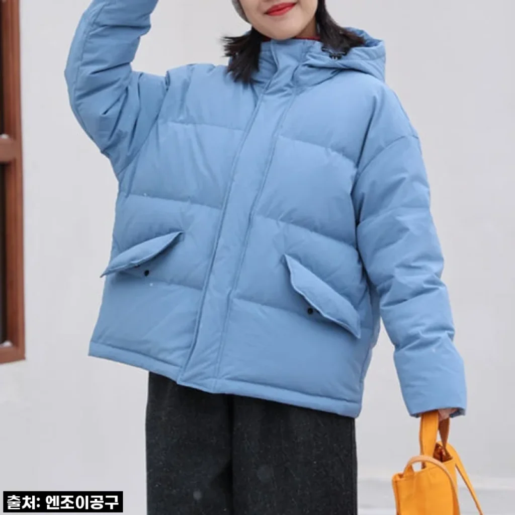 유이 패딩? 드라마 속 그 룩! 효심이네 각자도생 블루 후드 패딩, 직접 입어보니 이 가격 실화?!