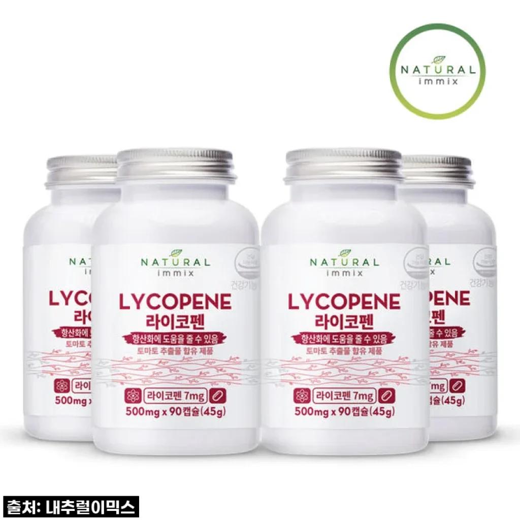 프리미엄 토마토 라이코펜 500mg 12개월분(90캡슐x4병) 리코펜 항산화제 [원산지:캐나다]